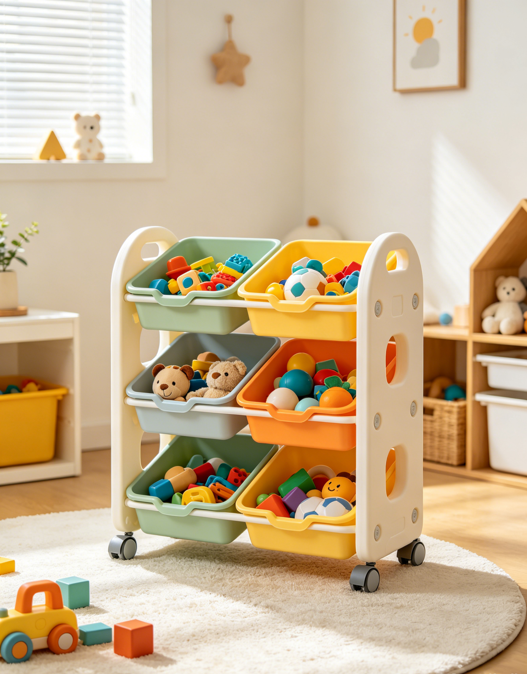 Rolling Toy Storage Cart