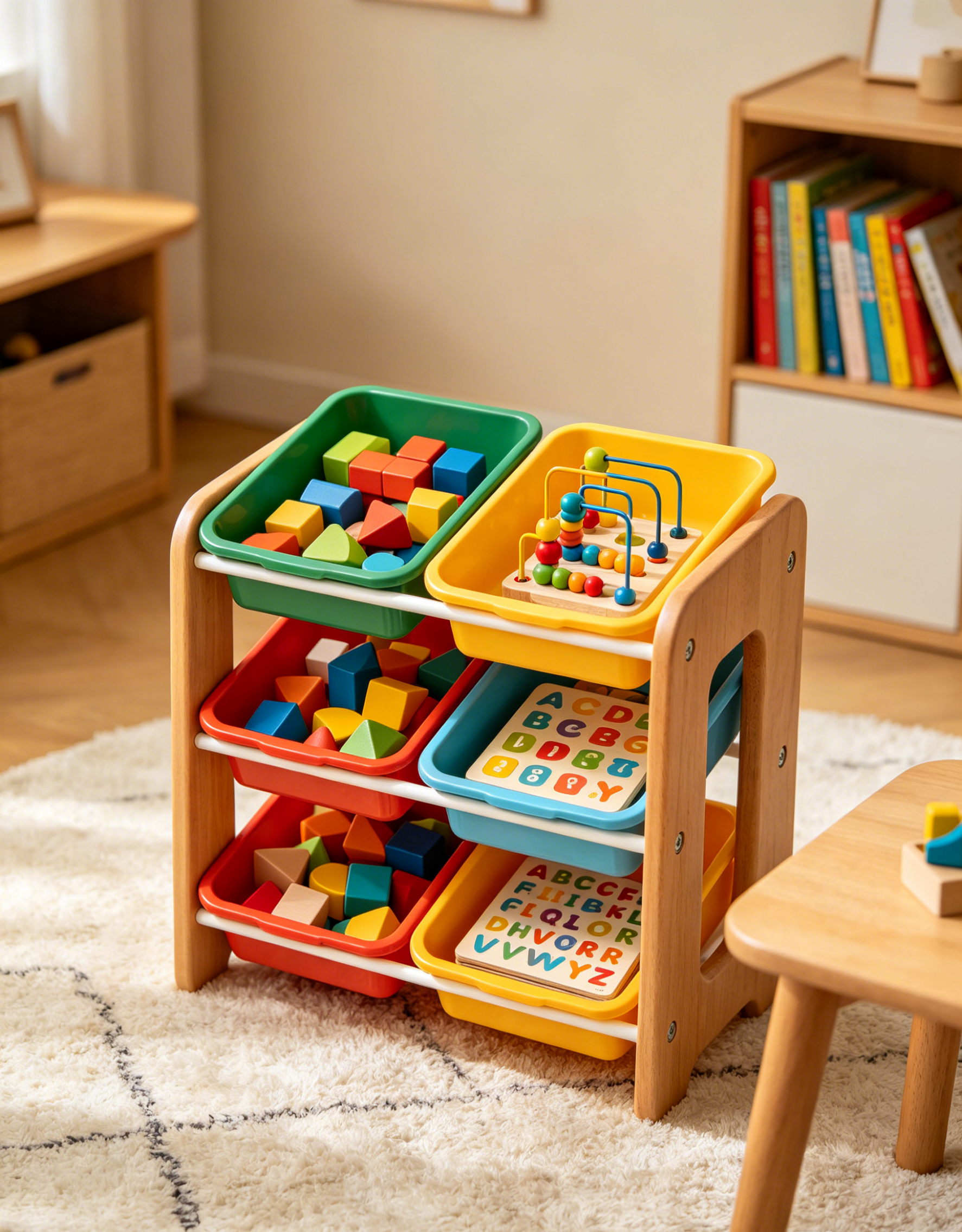 Toy Organizer with Removable Bins